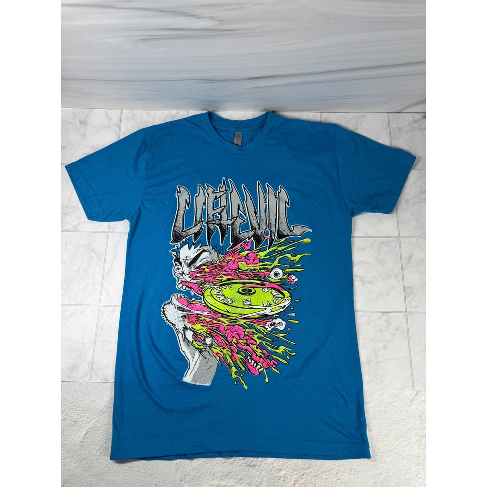 Life Is Evil Bind Torture Kill Graphic T-Shirt Blue Mens Small Next Level Tee